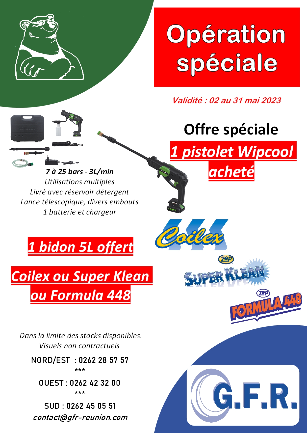 Offre : 1 pistolet Wipcool C25 acheté, 1 bidon de 5 L offert